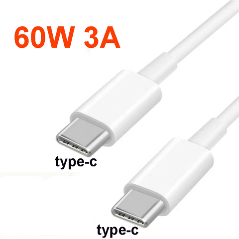 Cable USB C a USB tipo C para Samsung S20, Cable de carga rápida de 60W, 1m, 2m, para MacBook Pro, iPad Pro, USB-C 4,0, 2022 ► Foto 1/5