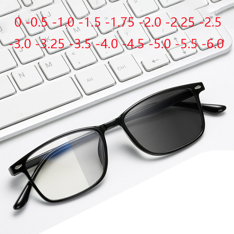 Gafas fotocromáticas con cambio camaleónico para hombre y mujer, lentes rectangulares de Color, de 0 a 0,5-1,0-1,5-2,0 a 6,0 ► Foto 1/6