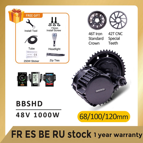 Bafang motor BBSHD BBS03 8fun Bicicleta eléctrica ebike 48V 52V 1000W Motor Medio e-bike kit de conversión Motor Para Bicicleta ► Foto 1/6