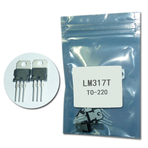 LM317T ajustable de tres terminales regulador de tensión LM317 fuente de alimentación IC TO220 10 unids/lote ► Foto 1/1