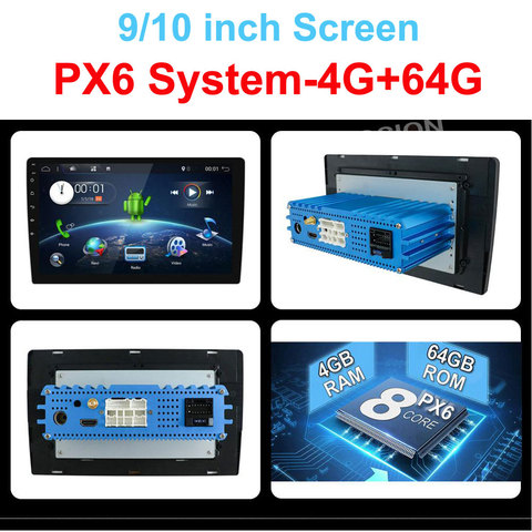 4G 64G Android 9,0 Universal 1 din auto reproductor Multimedia radio de coche 2din estéreo 10 