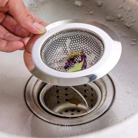 Colador de malla de acero inoxidable para fregadero, tapón de drenaje, filtro de baño, receptor de pelo, cocina, 1 unidad ► Foto 1/6