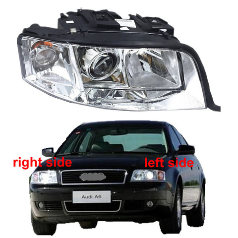 Conjunto de faros halógenos para Audi, conjunto de faros delanteros con Motor, para A6, C5, 2003, 2004, 2005 ► Foto 1/3