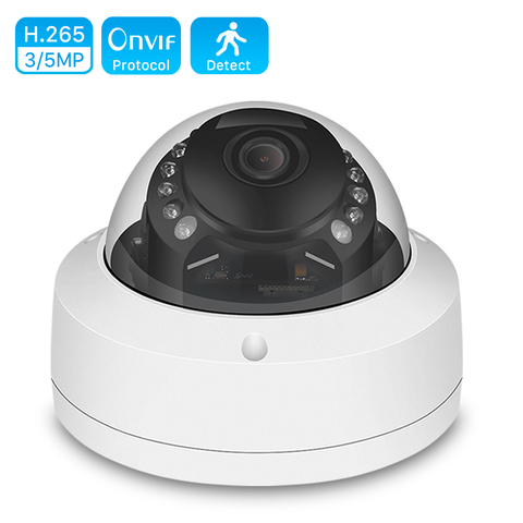 Cámara IP de seguridad para el hogar, dispositivo de 5MP, 3MP, 2MP, PoE, 48V, 5MP, 2560x1920, Metal, a prueba de vandalismo, 20 M de visión nocturna, alarma de correo electrónico, domo ► Foto 1/6