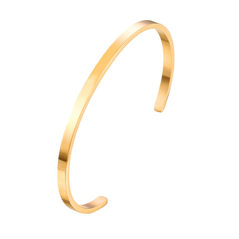 Brazalete de apertura Simple de acero inoxidable Unisex, pulsera alfanumérica para amantes, puede ser artesanal ► Foto 1/6