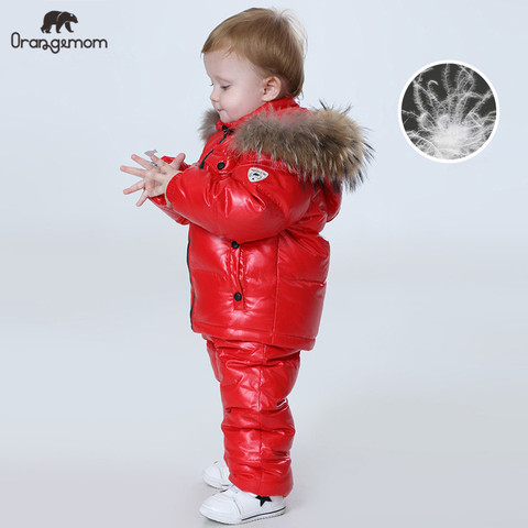 Orangemom Rusia conjuntos de ropa de invierno para niños, ropa de niñas para año nuevo chicos parka chaquetas para niños abrigo abajo ropa de nieve ► Foto 1/6