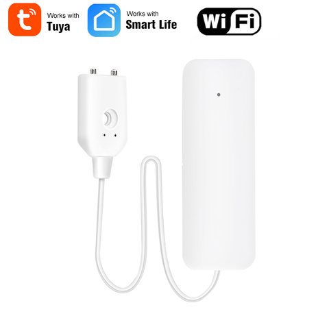 Sensor de alarma de agua con WiFi, Detector de fugas de agua, alerta de fugas de inundación, Monitor remoto, notificaciones de fugas por TUYA/Smart Life ► Foto 1/4