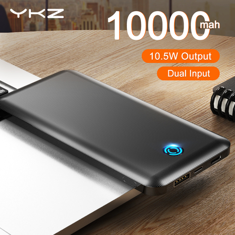 YKZ Power Bank 10000Mah tipo C Usb Mini cargador portátil viaje banco de energía carga rápida teléfono móvil Powerbank 10000 carga rápida QC 3.0 4.0 QC3.0 QC4.0 ► Foto 1/6