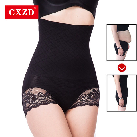 CXZD-bragas moldeadoras de cintura alta para mujer, moldeador de cuerpo transpirable, ropa interior adelgazante de barriga ► Foto 1/6