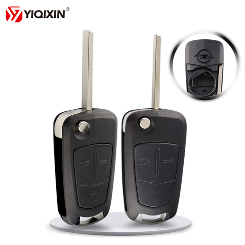 YIQIXIN-funda para mando A distancia de coche, carcasa plegable con tapa de botón para Opel, Vauxhall, Corsa D, Astra J, Zafira A, Vectra B, Mokka, 2/3 ► Foto 1/6