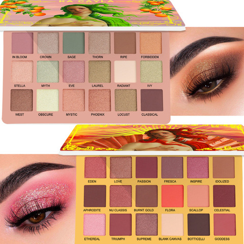 Paleta de sombras de ojos EVA, 18 colores, mate, brillante, resistente al agua, larga duración, cosmética ► Foto 1/6