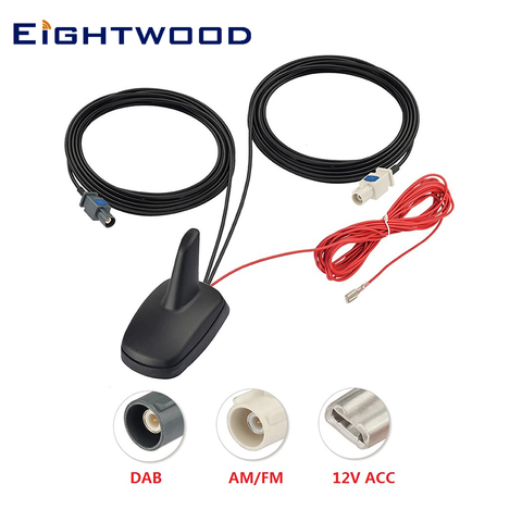 Eitwood-Radio Digital para coche DAB/DAB + AM/FM, estéreo amplificado, montaje en techo aéreo, alerón con forma de aleta de tiburón para Alpine ez-dab ► Foto 1/1