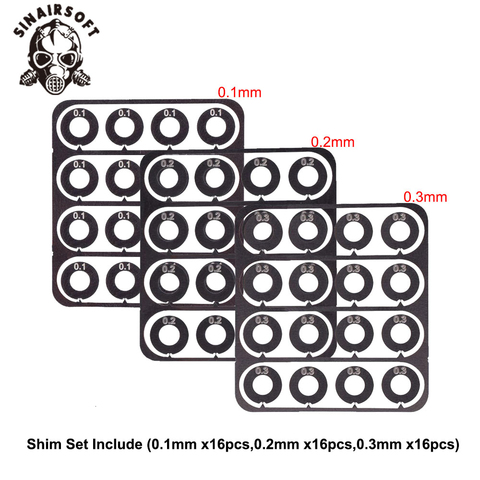 De acero inoxidable caliente superprecisión cuñas 48 Uds ajuste engranaje de conjunto de ajuste para AEG Airsoft Paintball Accesorios ► Foto 1/6