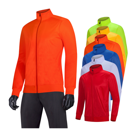 Abrigo de Fitness para hombre, sudadera de manga larga para correr, con cremallera, para entrenamiento de ciclismo al aire libre, Jerserys de fútbol ► Foto 1/6