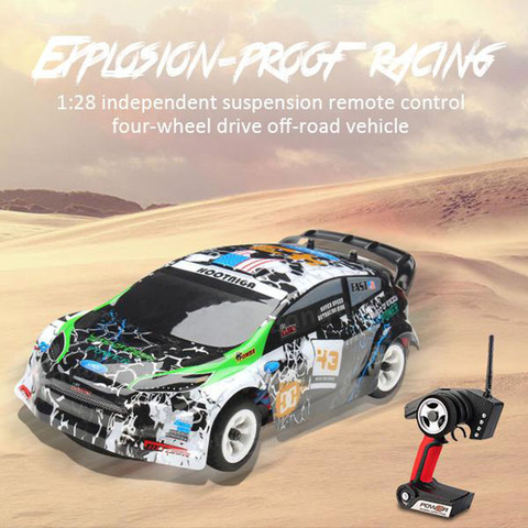 Wltoys-Coche de Rally teledirigido cepillado para niños, juguete de coche de Rally teledirigido con transmisor, todoterreno, 1/28G, 4WD, K989 2,4 ► Foto 1/6