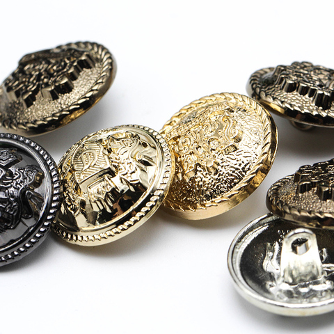 6 uds botones de Metal dorado dorados de 10-28mm accesorios de botones para costura para ropa artesanal Botón de aceite de punto negro ► Foto 1/5