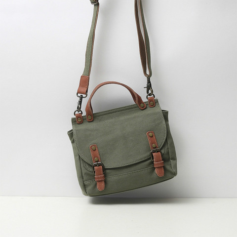 MUCHUAN-Bolso de mano de lona sencillo para mujer, bolsa de mano femenina, estilo retro literario, diagonal, informal, sencillo, ligero, para estudiantes universitarios ► Foto 1/6