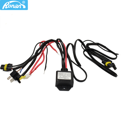 1PC de Xenón HID faro arnés de cable de relé controlador para H4Hi/lo 9007Hi/Lo... H13Hi/Lo bi-xenón lente alta baja y haz ► Foto 1/4