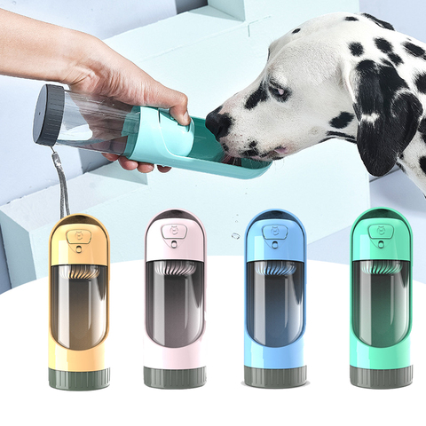 Botella de agua portátil para mascotas, tazón para beber de 300ml para perros pequeños, medianos y grandes, dispensador de agua de alimentación para gatos y perros, botellas de exterior ► Foto 1/6