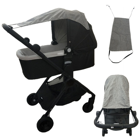 Bloques de sombra para cochecito de bebé, protección UV UVB, cubre rayos solares, mosquitera de malla para coche ► Foto 1/6