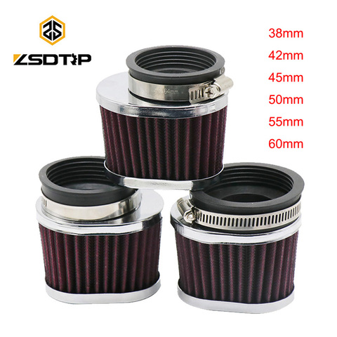 ZSDTRP-Filtro de aire para motocicleta Universal para motocicleta y coche de carreras, 50mm, 55mm, 60mm, Filtro de entrada de aire deportivo ► Foto 1/6