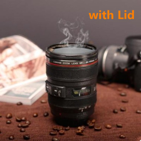 Lente de cámara SLR de café de plástico con tapa, taza creativa de café, té de 105 ML, escala 1:1, 24-400mm, nuevo ► Foto 1/6