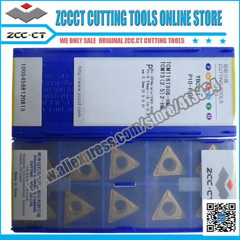 ZCC.ct-inserto de acero inoxidable TCMT16T308-HM YBC251 TCMT 16T308 HM ZCCCT, cortador de herramientas de corte cnc para TCMT16T308-HM de acero, 10 Uds. ► Foto 1/1