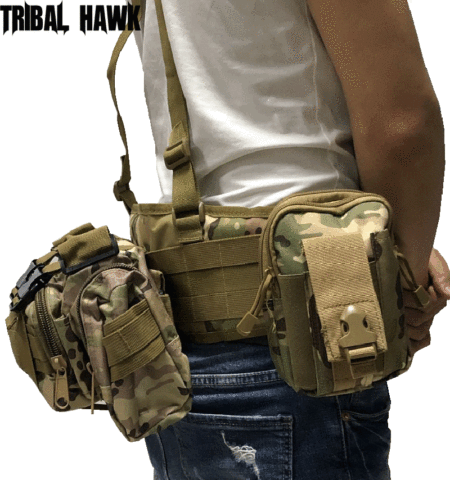 Molle-cinturón táctico Airsoft, faja de combate, juego de guerra, caza al aire libre, soporte de cintura, bolsa de transporte ajustable, acolchado suave ► Foto 1/6