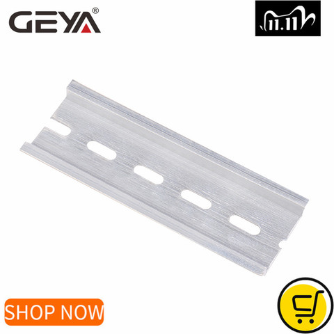 GEYA-riel guía Universal de aluminio, carril DIN ranurado de 35mm de largo, 10cm, 20cm, 30cm de grosor, 1mm, tipo Universal, Envío Gratis ► Foto 1/4