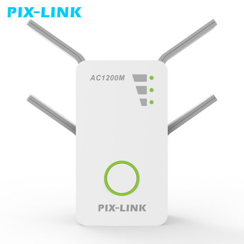 PIXLINK 1200 Mbps 2,4 GHz 5 GHz banda Dual AP inalámbrico Wifi repetidor rango AC extensor repetidor WPS con 4 antenas externas ► Foto 1/6