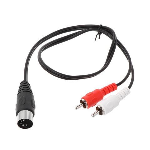 0,5 M/1,5 M 5 Pin Din macho a 2 RCA macho adaptador de Audio y vídeo Cable conector para reproductor de DVD WXTB ► Foto 1/6