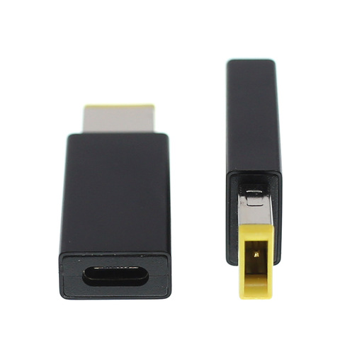 Adaptador de corriente USB-C tipo C hembra a rectangular macho PD DC, convertidor de cargador cuadrado de 45W/65W 3.25A para Lenovo Thinkpad portátil ► Foto 1/5