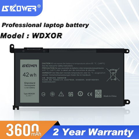 42Wh WDX0R batería para Dell Inspiron 13(5368, 5378, 5379, 7368, 7378) 14-7460 15(5565, 5567, 5578, 7560, 7569, 7570, 7579), 17(5767 de 5770) ► Foto 1/5