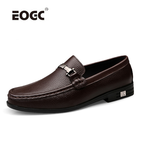 Zapatos informales de piel auténtica para hombre, mocasines impermeables de talla grande, cómodos, para conducir ► Foto 1/6