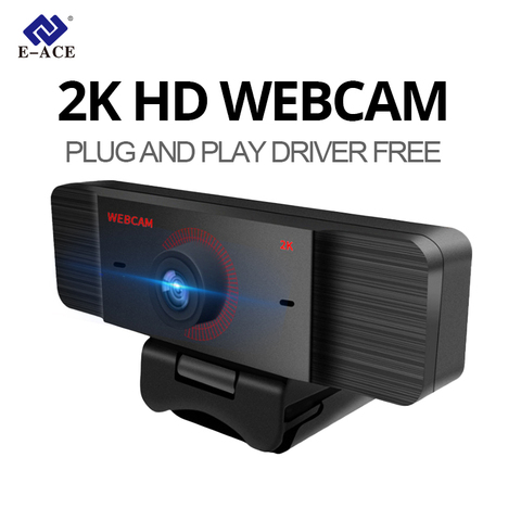 Cámara Web Full Hd 2K, Webcam de enfoque automático con micrófono para cámara Web para Pc, cámara Web Usb para ordenador ► Foto 1/6