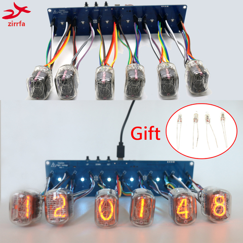 Zirrfa 6-bit nixie reloj luminoso placa base Panel de Control universal in8 in8-2 in12 in14 in18 qs30-1, sin tubos ► Foto 1/6