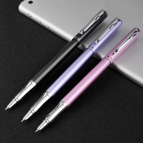 Wingsung-pluma estilográfica extrafina de 0,38mm para bolígrafos de tinta de Metal, suministros escolares y de oficina ► Foto 1/4