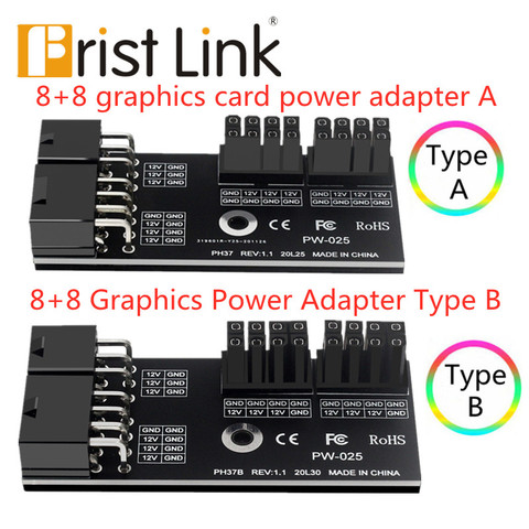 Tarjeta gráfica Frist link GPU, tarjeta N, A, Conector de dirección asistida 8 + 8, adaptador de fuente de alimentación, placa 6 + 8 p ► Foto 1/1