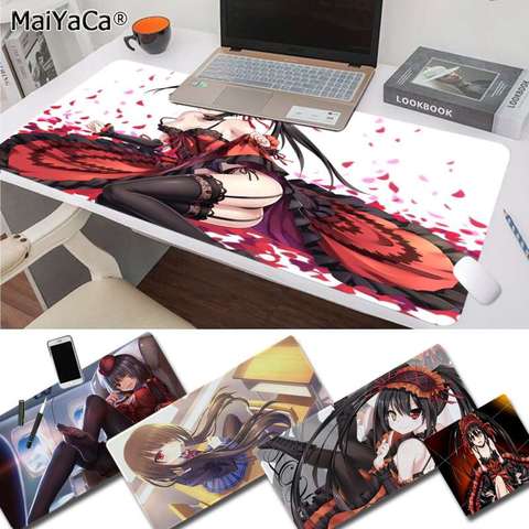 MaiYaCa de pesadilla Tokisaki Kurumi, nuevo estampado, diseño de juego con diseño de alfombrilla de caucho para ratón PC alfombrilla de ratón Gaming de ordenador ► Foto 1/6