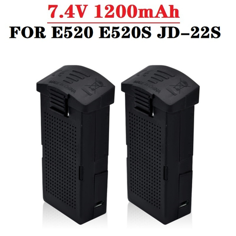 2 unids/set Original de 7,4 V 1200 MAH 25c LiPo batería para RC E520 E520S JD-22S RC Quadcopter repuestos de Drones 1200 mAh de batería de 7,4 V ► Foto 1/6