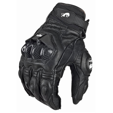 Guantes para moto de cuero genuino, resistentes al viento, con dedos completos, transpirables, guantes para moto de cuatro estaciones para hombre ► Foto 1/6