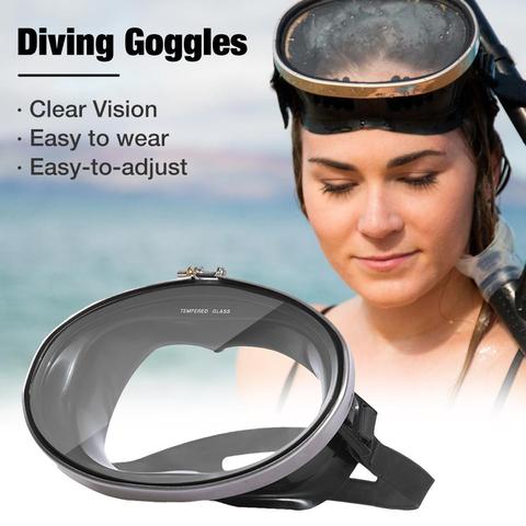 Máscara de submarinismo profesional para adultos, gafas de buceo antiniebla de silicona, natación, pesca, unisex ► Foto 1/6