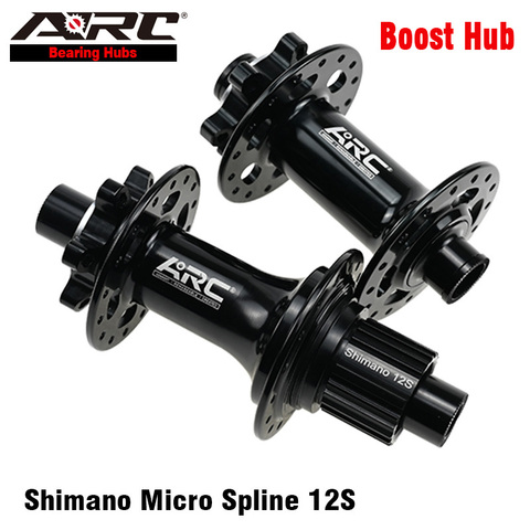 ARC Boost Hub CNC Maching 15x110 12x148 disco eje de bicicleta de montaña, 32H, Micro Spline 12S Shimano Freehub, accesorios de bicicleta de montaña ► Foto 1/6