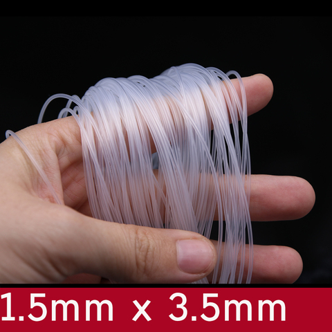 Tubo Flexible de silicona transparente, ID, 1,5mm x 3,5mm, OD, Grado Alimenticio, no tóxico, agua, manguera de goma, leche, cerveza, tubo suave ► Foto 1/2