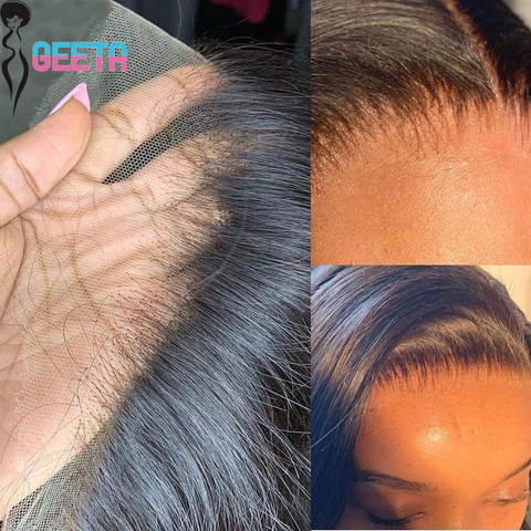 Pelucas de cabello humano liso con encaje Frontal, peluca de encaje Frontal HD 13x6 de 30 pulgadas, prearrancada, transparente, 4x4, 5x5, cierre de encaje ► Foto 1/6