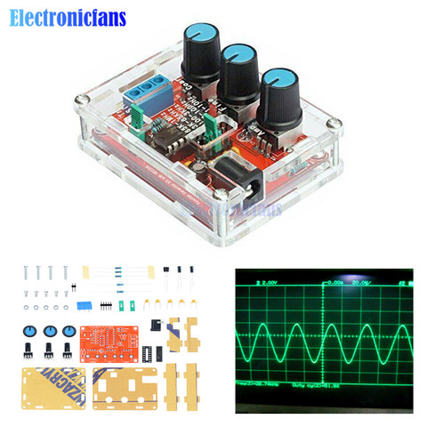 Kit generador de funciones XR2206, 1Hz-1MHz, módulo generador de señal de onda cuadrada, pulso de frecuencia ajustable con caja de cubierta, protección DIY ► Foto 1/6