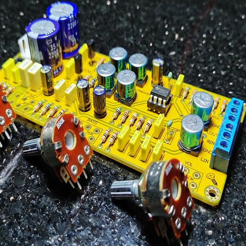 KYYSLB AC Dual 12V ~ 15V imitación británica NAD tono tablero frontal DIY Kit con NE5532 Op Amp tablero frontal acabado tablero 8DB ► Foto 1/4