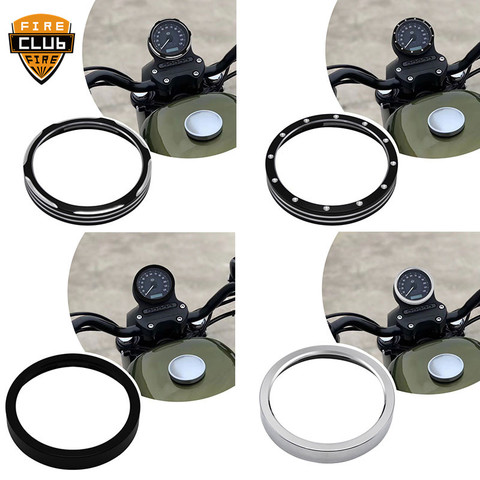 Anillo velocímetro de aluminio para motocicleta, cubierta de bisel embellecedora, para Harley 883, 1200, 48, 2004-2022, 1 unidad ► Foto 1/6