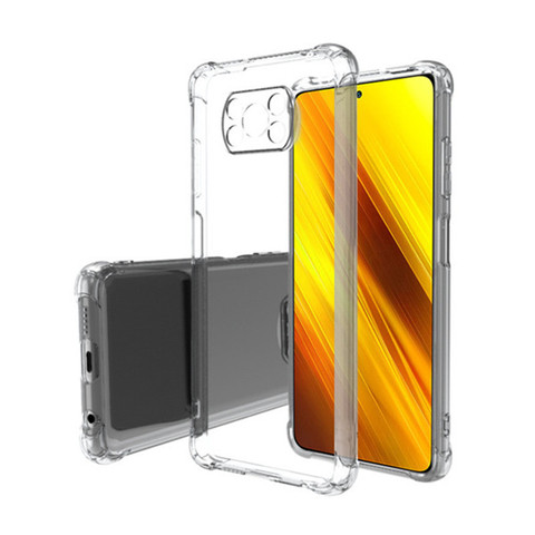 funda Poco X3 NFC 2022 m3 PocoX3 X 3 Caso a prueba de golpes a prueba de silicona transparente Protector de cámara carcasa para Xiaomi Poco x3 m3 teléfono móvil x3 cubierta fundas ► Foto 1/6