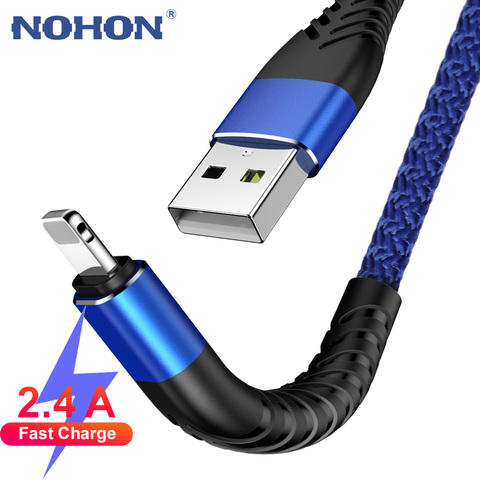 Cable cargador de datos USB para Apple iPhone, Cable de carga rápida de 1M, 2M y 3M para iPhone 7, 8 Plus, 10, 11 Pro, X, XS, Max 5, 6 S, 5S, 6 S ► Foto 1/6